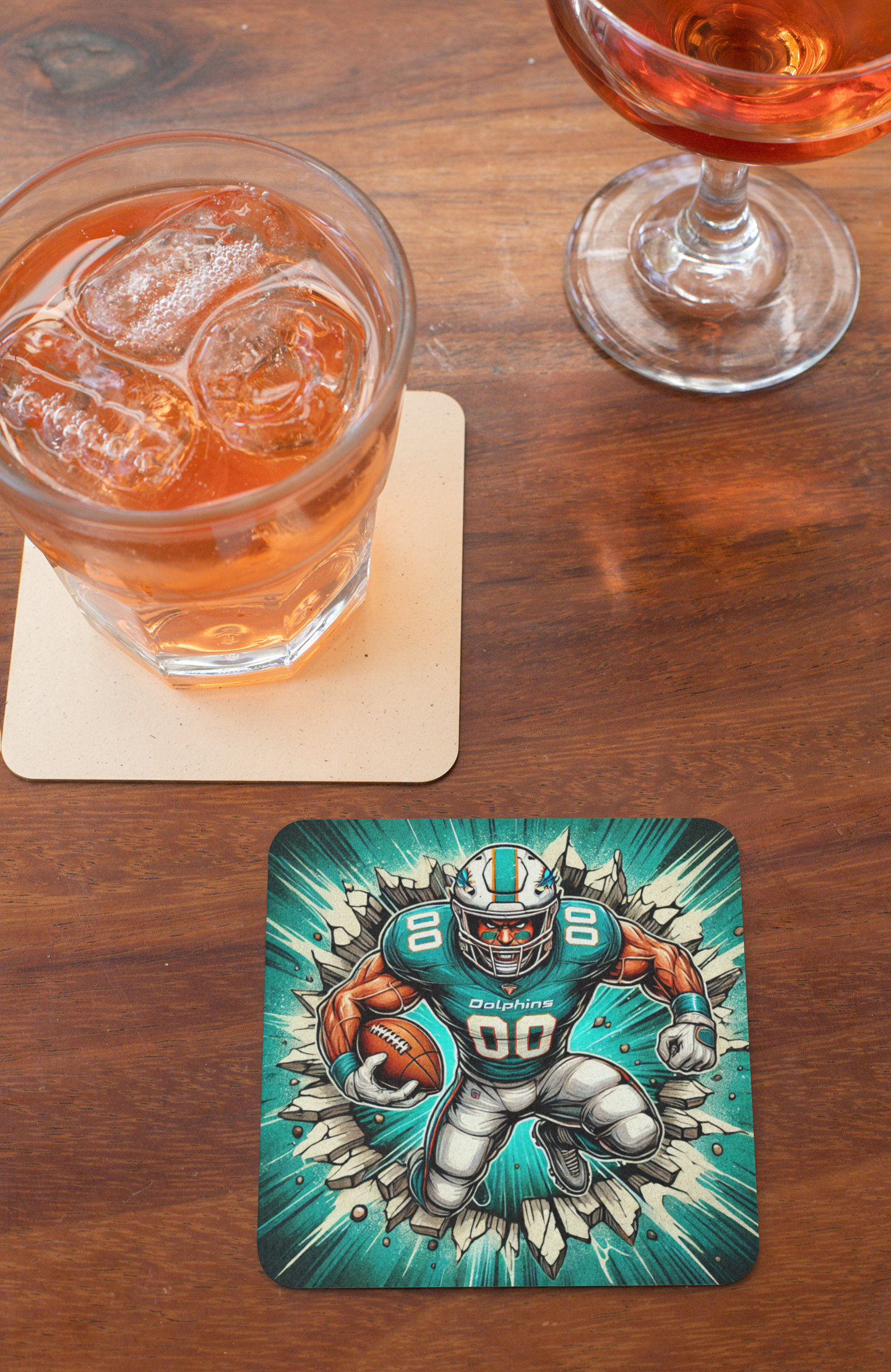 Football Coaster Set (4 Coasters)